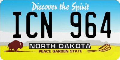 ND license plate ICN964