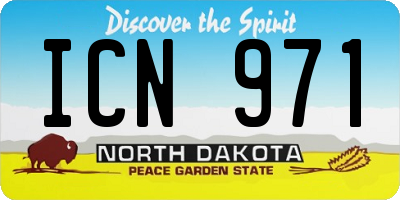 ND license plate ICN971
