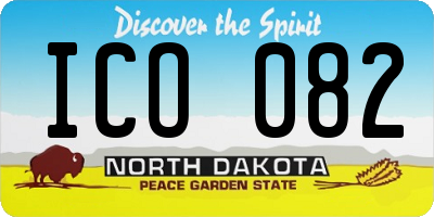 ND license plate ICO082