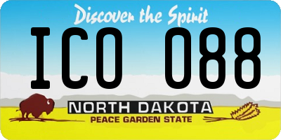 ND license plate ICO088