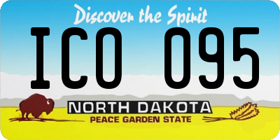 ND license plate ICO095