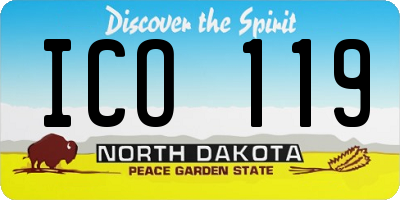 ND license plate ICO119