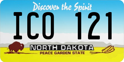 ND license plate ICO121