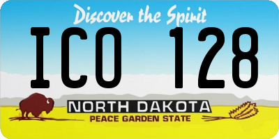 ND license plate ICO128