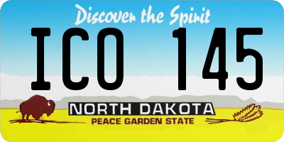ND license plate ICO145
