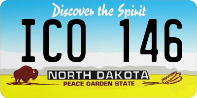 ND license plate ICO146