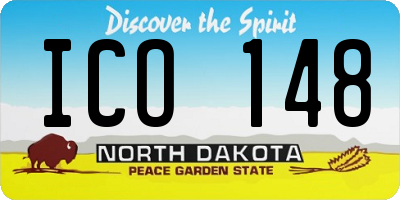ND license plate ICO148