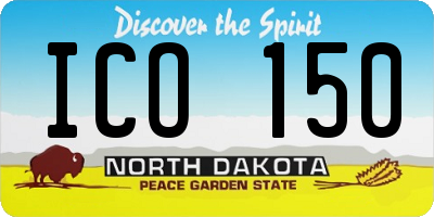 ND license plate ICO150