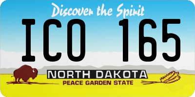 ND license plate ICO165