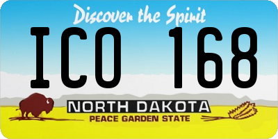 ND license plate ICO168