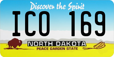 ND license plate ICO169
