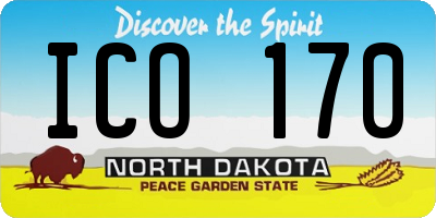 ND license plate ICO170