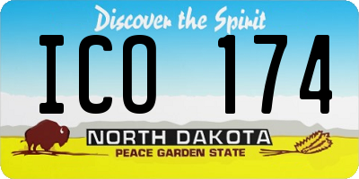 ND license plate ICO174
