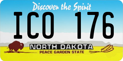 ND license plate ICO176