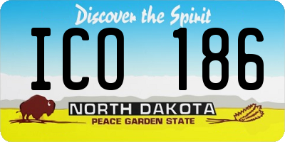 ND license plate ICO186