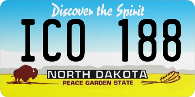 ND license plate ICO188