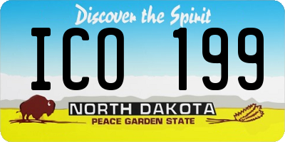 ND license plate ICO199