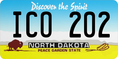 ND license plate ICO202