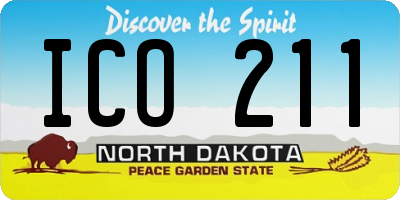 ND license plate ICO211
