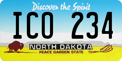 ND license plate ICO234
