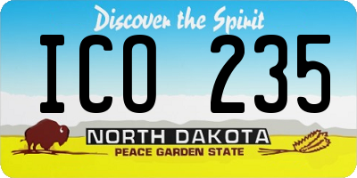 ND license plate ICO235