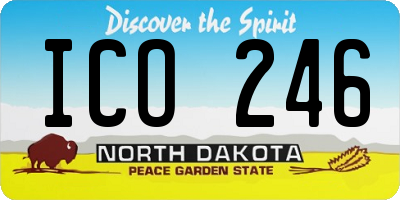 ND license plate ICO246