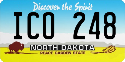 ND license plate ICO248
