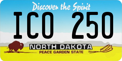 ND license plate ICO250