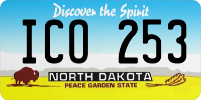 ND license plate ICO253