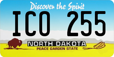 ND license plate ICO255
