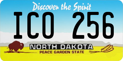 ND license plate ICO256