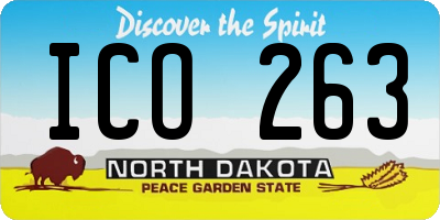 ND license plate ICO263