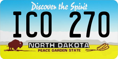 ND license plate ICO270