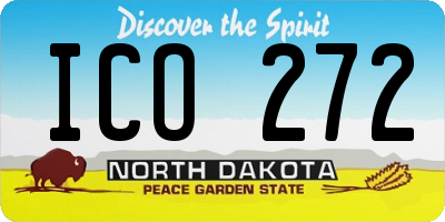 ND license plate ICO272