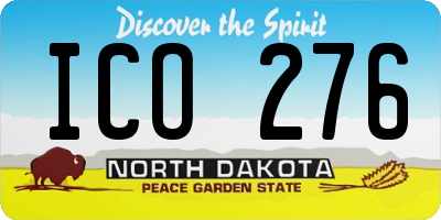 ND license plate ICO276