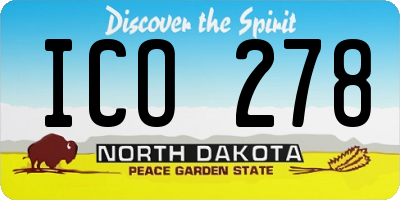 ND license plate ICO278
