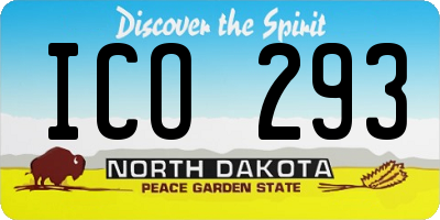 ND license plate ICO293