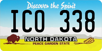 ND license plate ICO338