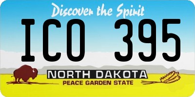 ND license plate ICO395