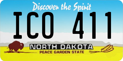 ND license plate ICO411