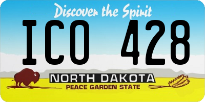 ND license plate ICO428