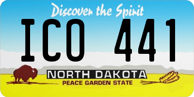 ND license plate ICO441