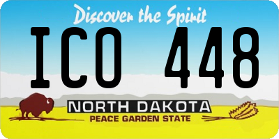 ND license plate ICO448
