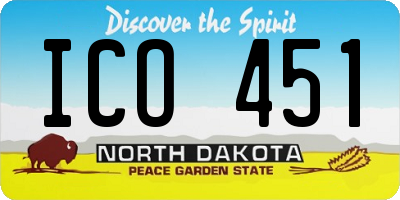 ND license plate ICO451