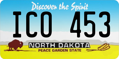 ND license plate ICO453