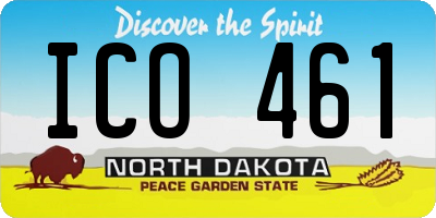 ND license plate ICO461