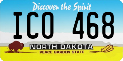 ND license plate ICO468