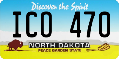 ND license plate ICO470