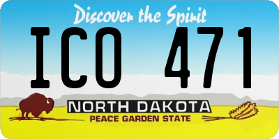 ND license plate ICO471