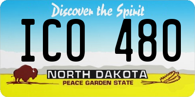ND license plate ICO480